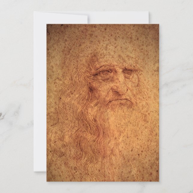 O autorretrato de Leonardo da Vinci, Arte Renascen (Frente)