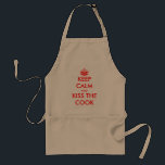 O avental engraçado para homens | mantem a calma e<br><div class="desc">O avental engraçado do CHURRASCO para homens ou as mulheres | mantêm a calma e beijam o modelo customizável do cozinheiro |. Mantenha a paródia calma. Ideia bonito do presente para pais no dia dos pais.</div>