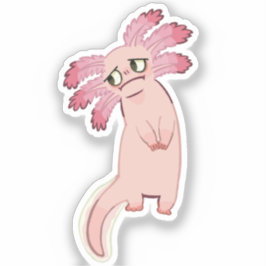 O Axolote // Adesivo de Vinil Personalizado
