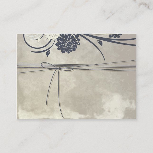 O azul floresce o cartão de visita (Frente)