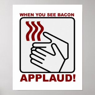 O bacon aplaude o poster