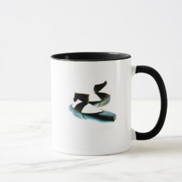 O balé Pointe calça a caneca (preto & o branco)