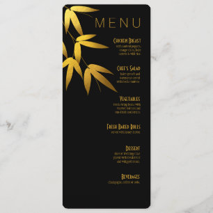 O bambu Glam do menu do comensal sae do preto da