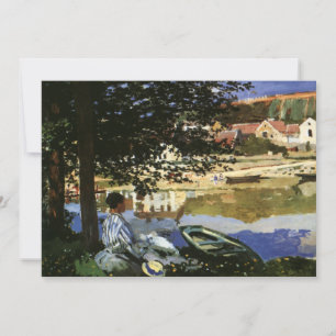 O Banco do Sena, Bennecourt, por Claude Monet