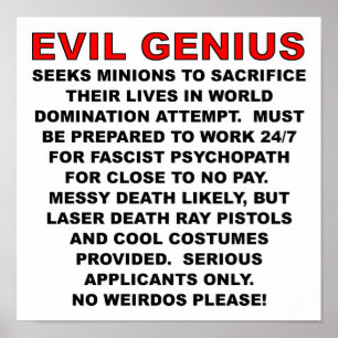 O bandido quer o poster engraçado do anúncio