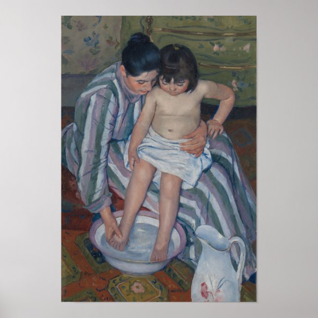 O Banho da Criança por Mary Cassatt - Poster (Frente)