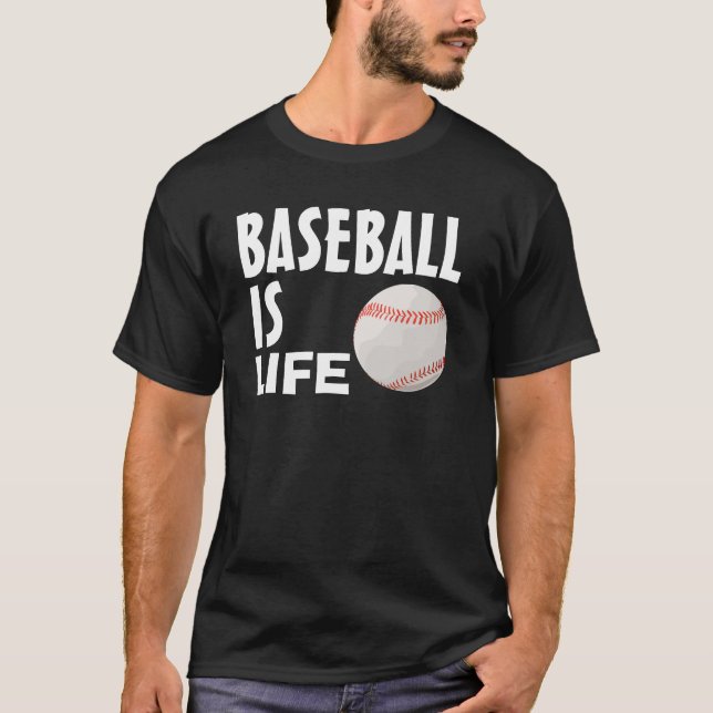 O basebol é vida, t-shirt (Frente)