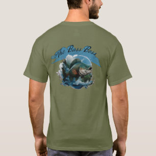 O Bass Boss Camiseta de Pesca Personalizável