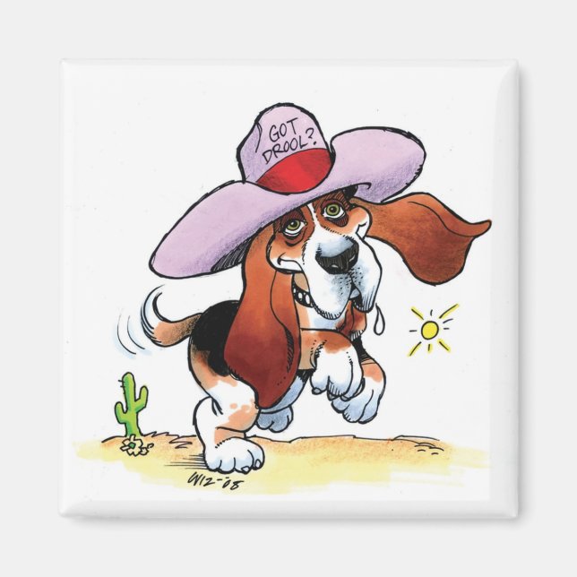 O Basset Tem O Drool? Íman (Frente)