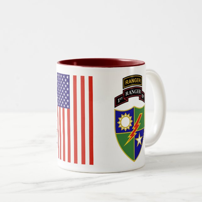 ø batalhão - 75th caneca do Dois-Tom da guarda (Frente Esquerda)