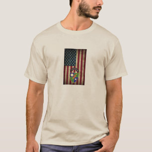 ø batalhão - 75th t-shirt da bandeira americana 