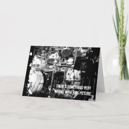 O baterista está a matá-lo! Cartão de aniversário