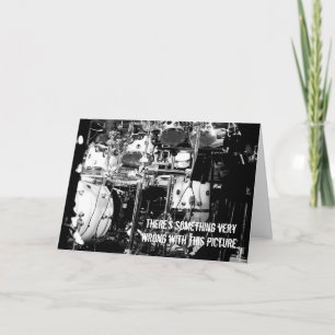 O baterista está a matá-lo! Cartão de aniversário