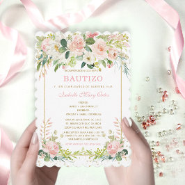 O Batizado e Primeiro Aniversário convite de nossa