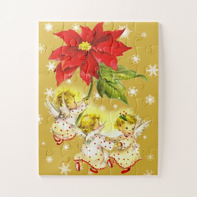 O bebê dança de natal anjo Quebra-cabeça infantil (Vertical)