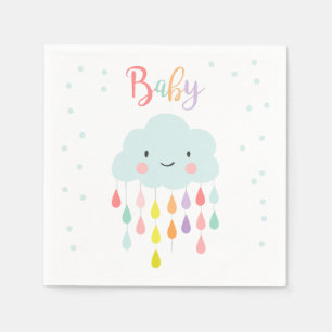 O bebê do guardanapo de papel da nuvem polvilha o