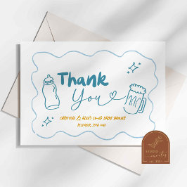 O bebê do rabo azul está criando Cartões de agrade