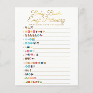 O bebê Dourado registra o jogo de Emoji Pictionar