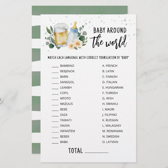 O Bebê Está A Criar Bebê No Jogo Mundial (Frente/Verso)