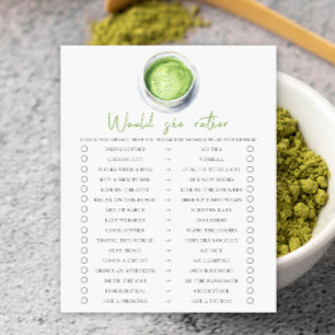 O bebê está a criar Matcha Ela iria preferencialme