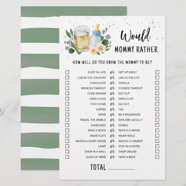 O Bebê Está A Criar-Se Iria Fazer A Preferencialme (Frente/Verso)