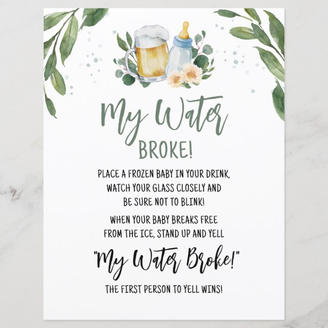 O Bebê Está A Criar Um Verde Meu Sinal De Jogo Que (Frente)