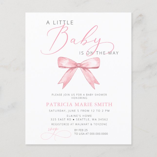 O bebê está no caminho do Chá de fraldas de Arco r (Frente)