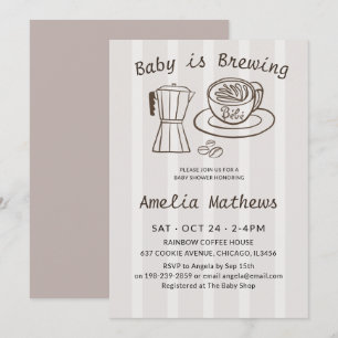 O Bebê Está Preparando o Café Chá de Bebê Fofo