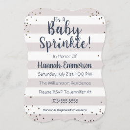 O bebê neutro do género polvilha o convite