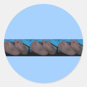 O bebê Toes a etiqueta