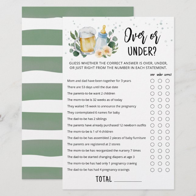 O Bebê Verde Está Se Renovando Ou Sob Jogo (Frente/Verso)