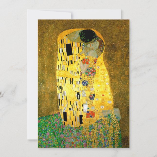 O beijo Gustavo Klimt que Wedding o convite de | (Frente)