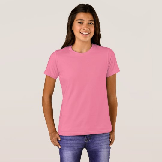 Camiseta infantil feminina da Bella+Canvas, Neon Pink