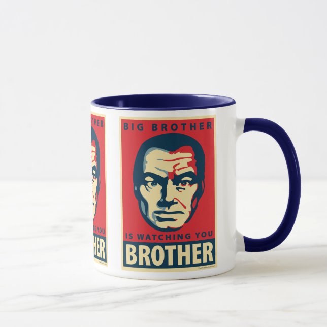 O big brother - está olhando-o irmão: Caneca de (Direita)