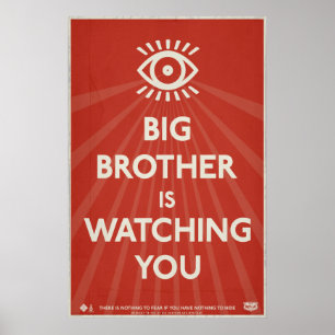 O big brother está olhando-o poster da propaganda