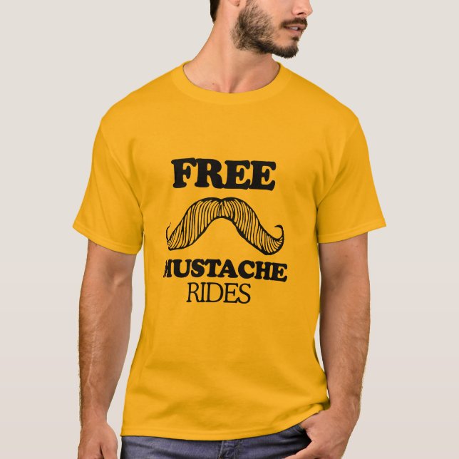 O BIGODE LIVRE MONTA o t-shirt (Frente)