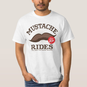 O bigode monta o t-shirt