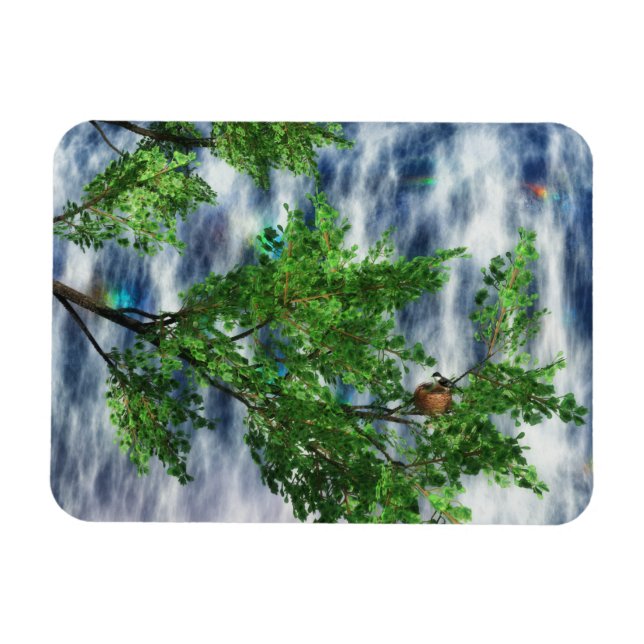 O Birdsnest Cai No Íman Flexível (Horizontal)