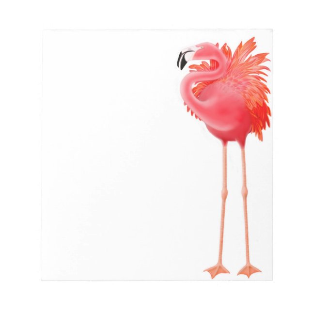 O Bloco de Notas Flamingo Rosa do Caribe (Frente)