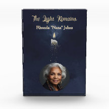 O Bloco Memorial de Foto Personalizado The Light R