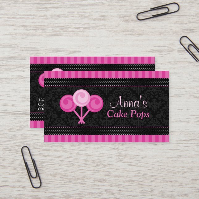 O bolo estala cartões de visitas da padaria (Frente/Verso In Situ)