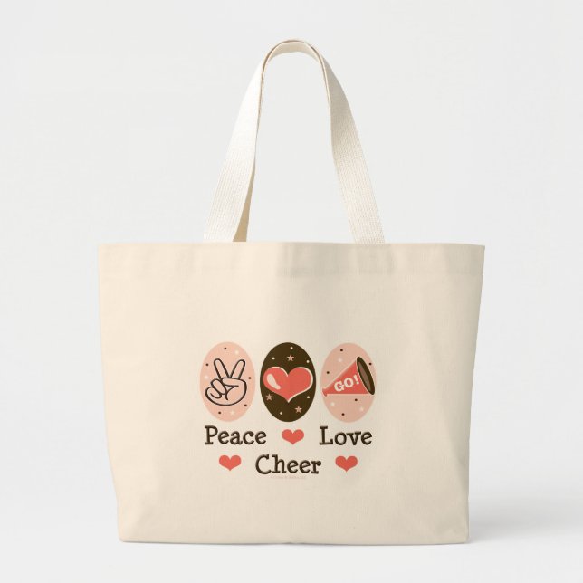 O bolsa Cheerleading do elogio do amor da paz (Frente)