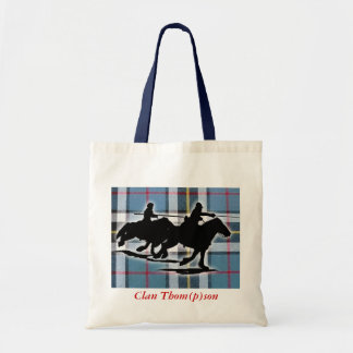 O bolsa com imagem do reiver do tartan e da beira