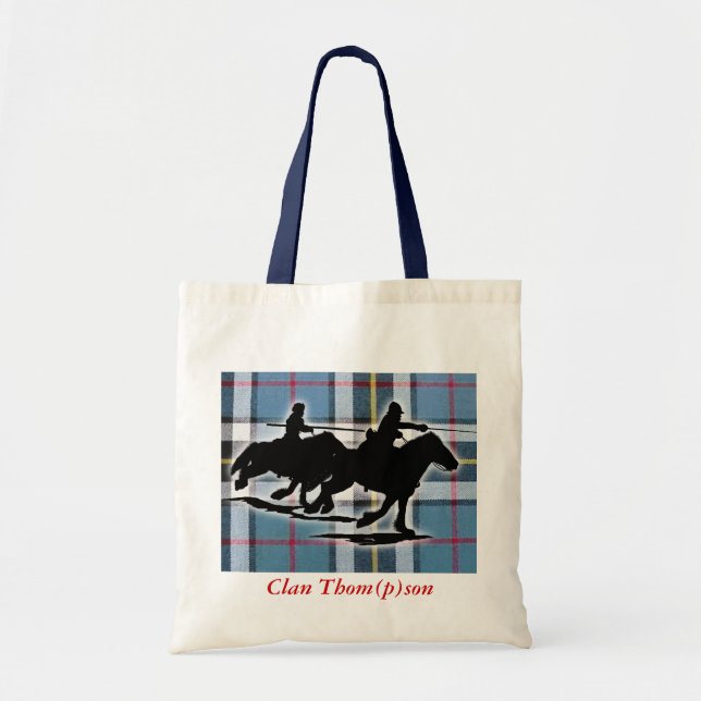 O bolsa com imagem do reiver do tartan e da beira (Frente)