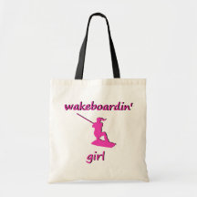 O bolsa da menina de Wakeboardin
