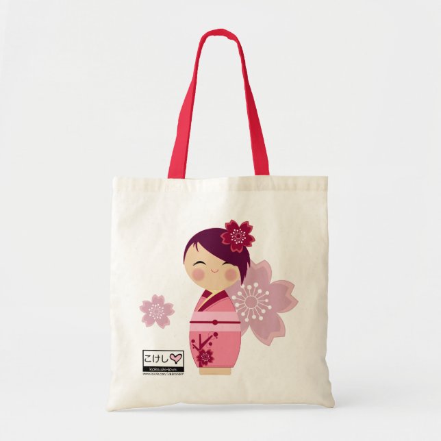 O bolsa de Kokeshi Sakura (Frente)
