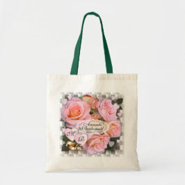O bolsa do casamento do ~ dos rosas e dos corações