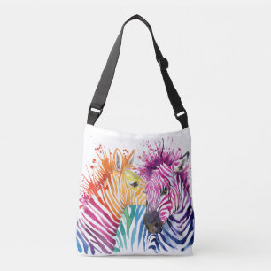 O bolsa do corpo da cruz do arco-íris da zebra