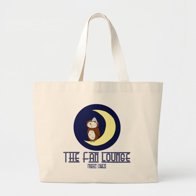 O bolsa do jumbo da coruja de noite b/g (Frente)