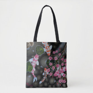 O bolsa do ombro com Koi e flores